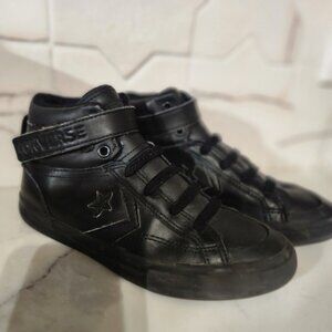 Converse Pro Blaze Strap Youth Leather High‎ Top Sneakers Black US 3